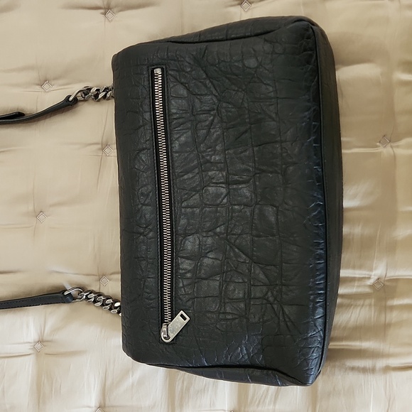 Saint Laurent Calfskin Crocodile Embossed West Hollywood Monogram Fold-Over - Picture 8 of 14
